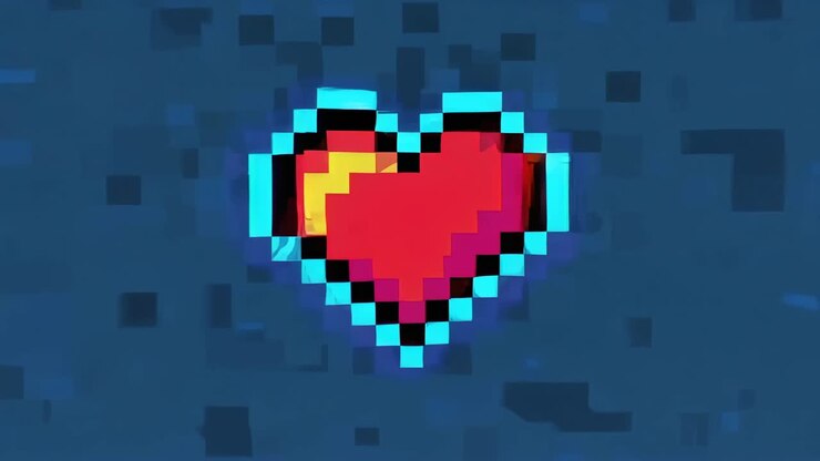 Cuore in pixel art