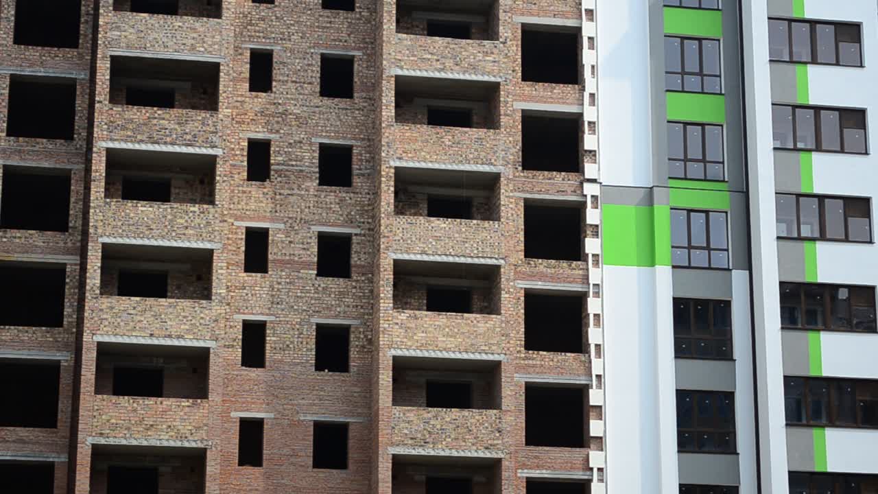 マンション。建設中の家屋の撮影。家屋の外観の撮影。