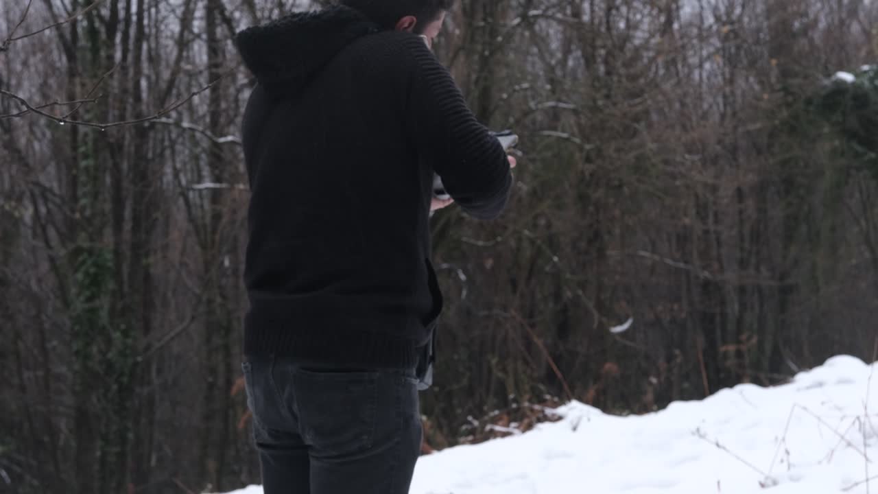 Man Drone Flight
