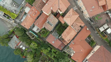 AERIAL:-Top-Down-Shot-of-Varenna-Town-near-Lake-Como