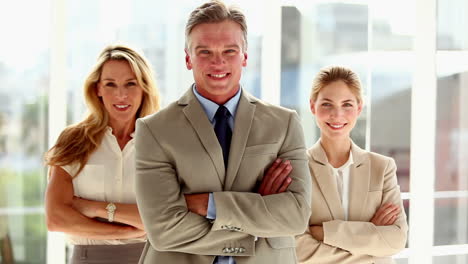 Businessman-looking-to-businesswomen