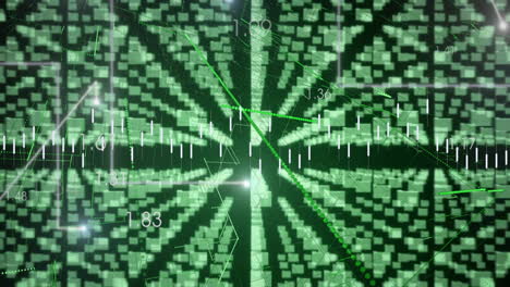 animación del procesamiento de datos en archivos digitales