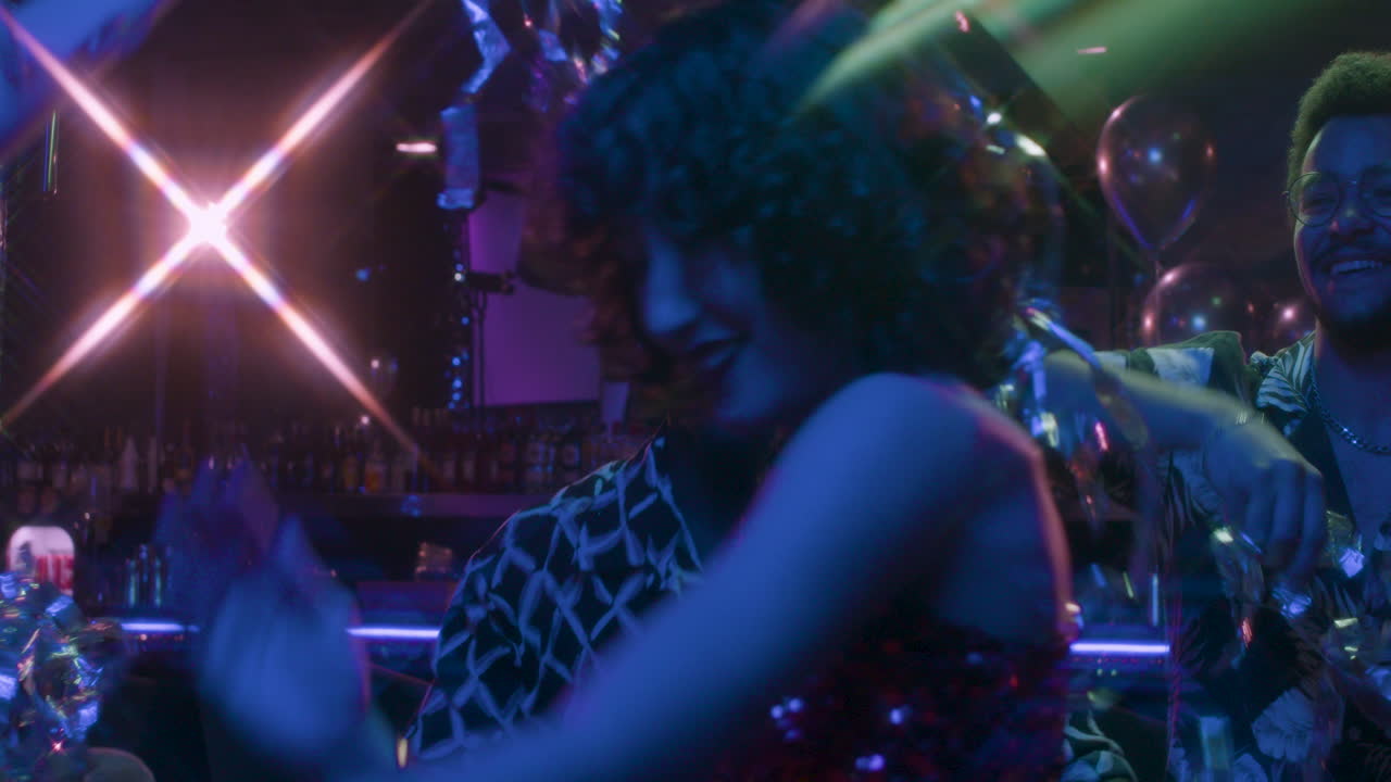 Friends having fun in a new year eve party