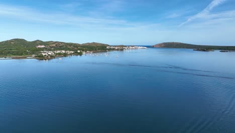 Cinematic-flyover-Menorca-marina-in-Spain