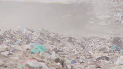 rubbish piled on a landfill full of trash