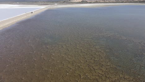 Drone-aerial-over-natural-and-pink-lake-Macdonnell-and-sand-dunes-in-South-Australia