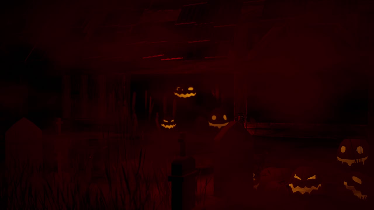 noche de halloween, video en 4k