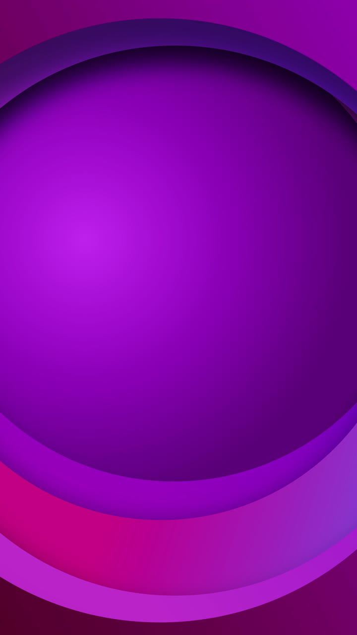 Minimal geometric purple abstract background. Dynamic circle shapes composition. Loop animation. Vertical video. Copy space.