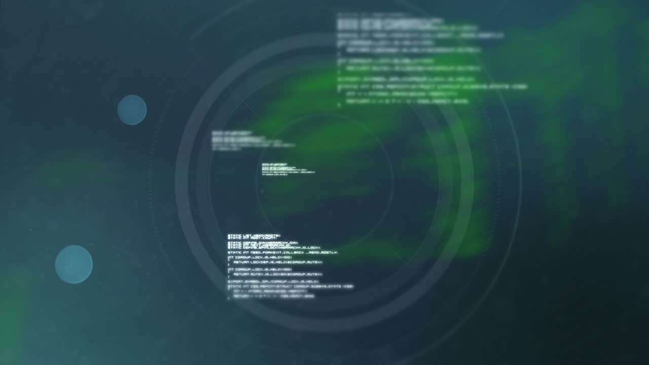 Animation of data processing over 3d dna strand spinning