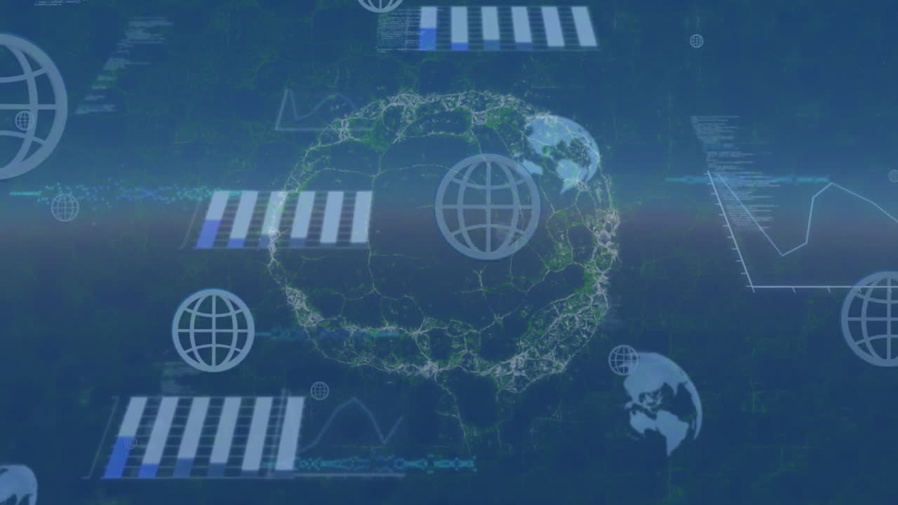 인간 뇌의 애니메이션 및 금융 데이터 처리