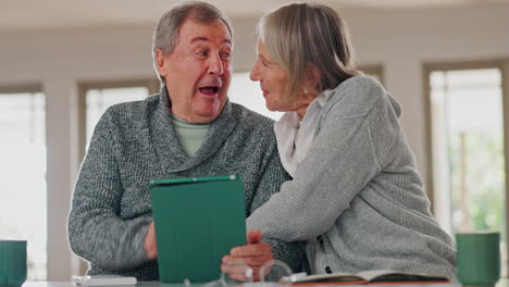 Tablet,-laughing-and-senior-couple-networking