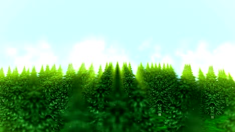 forest landscape illustration, abstract nature background, loop animation,