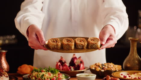 baklava dessert presentation
