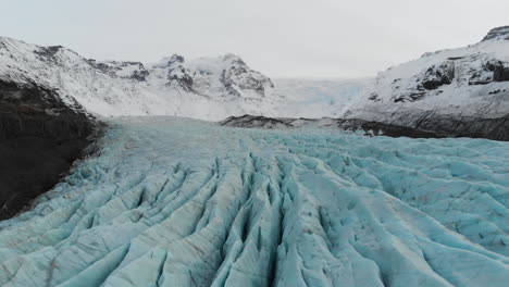 aerial view of svinaafellsjokull glacier, iceland