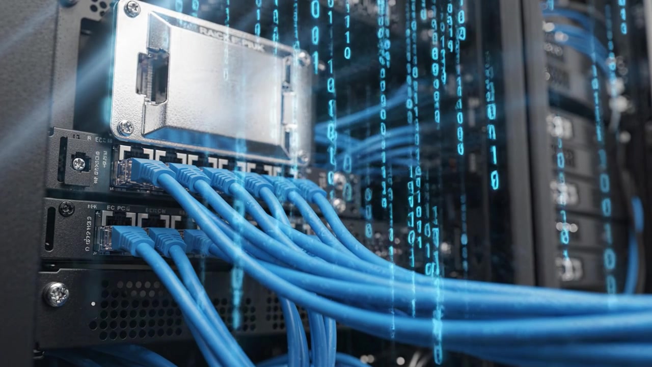 Exploring Data Transmission: An In-Depth Look at Network Cables and Server Connections in a Modern Data Center Environment