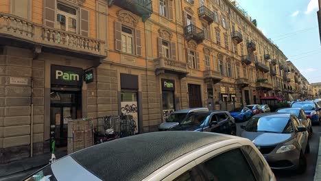 a walk along turin's bustling city streets