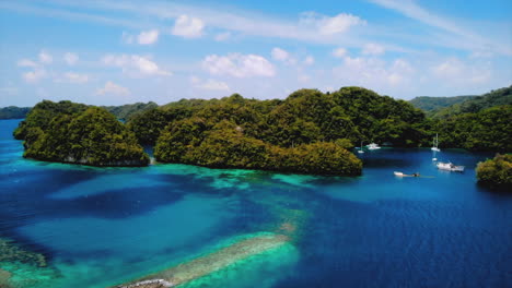aerial footage of palau island