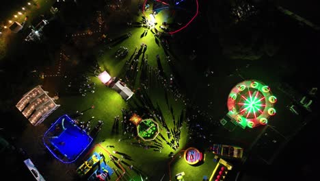 aerial view of illuminate show during night