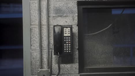 empty chicago warehouse wall telephone
