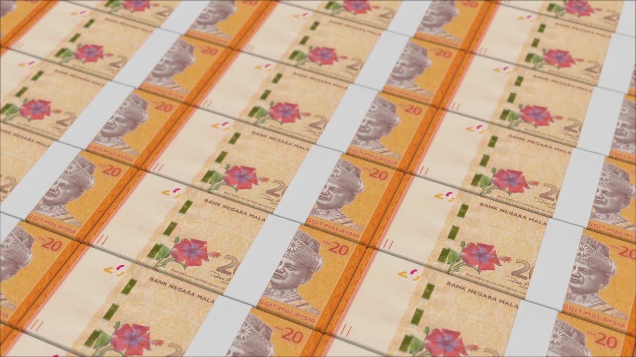 billetes de 20 ringgit de malasia impresos por una imprenta de dinero