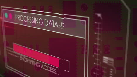 animation of data processing over computing board