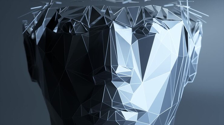 Abstract Geometric Polygonal Head