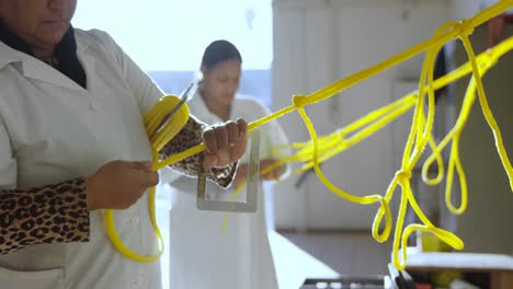 coworker working in rope making industry 4k