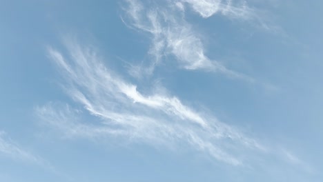 looking at the blue sky with some cirrus clouds