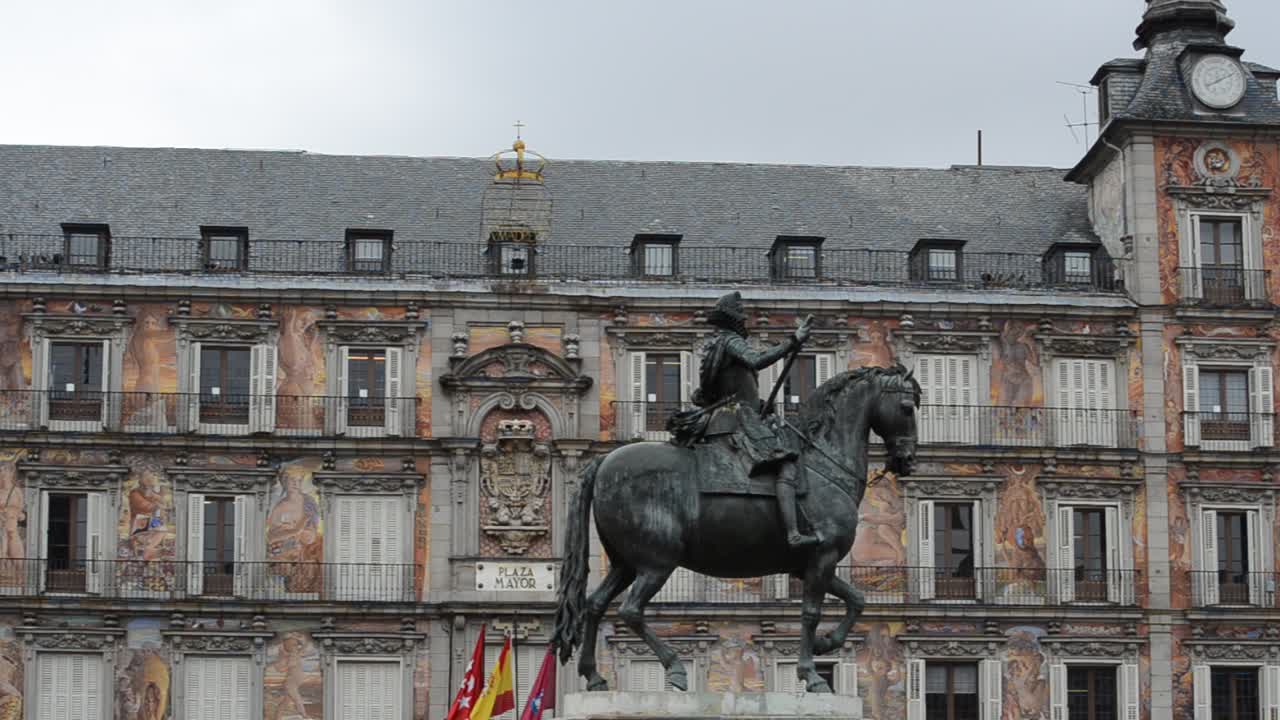 Plaza Mayor nel centro di Madrid, Spagna