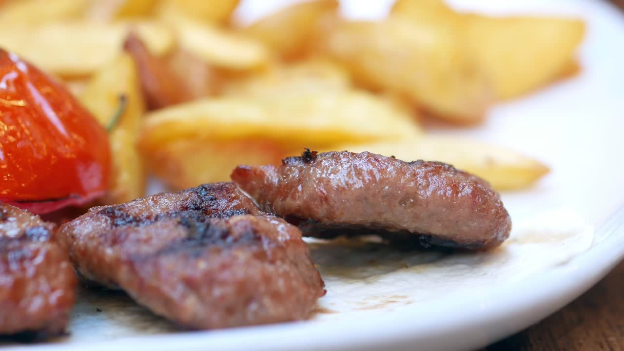 Grilled Turkish Köfte with Potato Wedges
