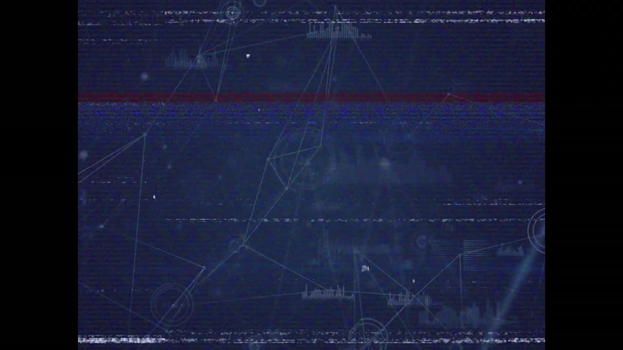 파란색 배경 위의 데이터 처리 애니메이션