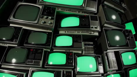vintage televisions wall display