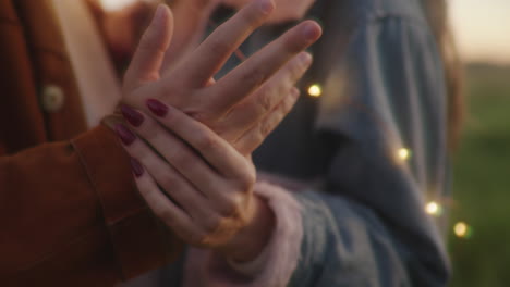 hands of couple in love valentine's day