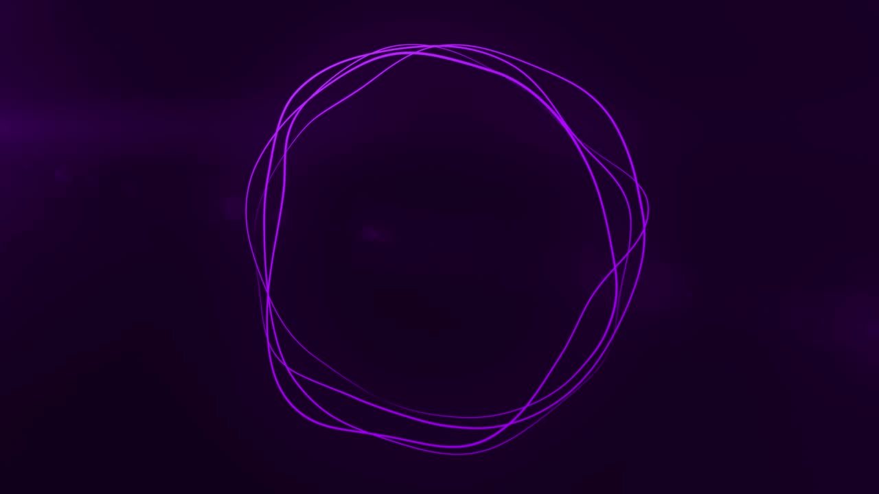 Ultra HD 4K Abstract 3D render neon circle. Violet, Blue neon circles ...