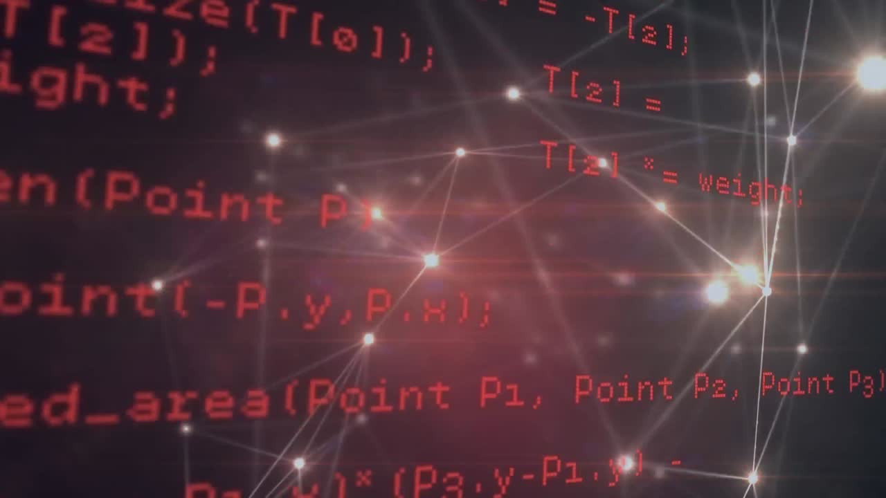 animación de la red de conexiones a través del procesamiento de datos