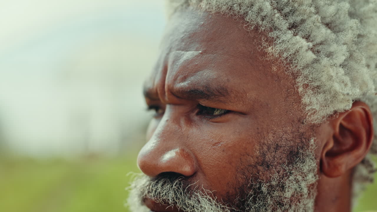 노인, 농부 얼굴과 생각