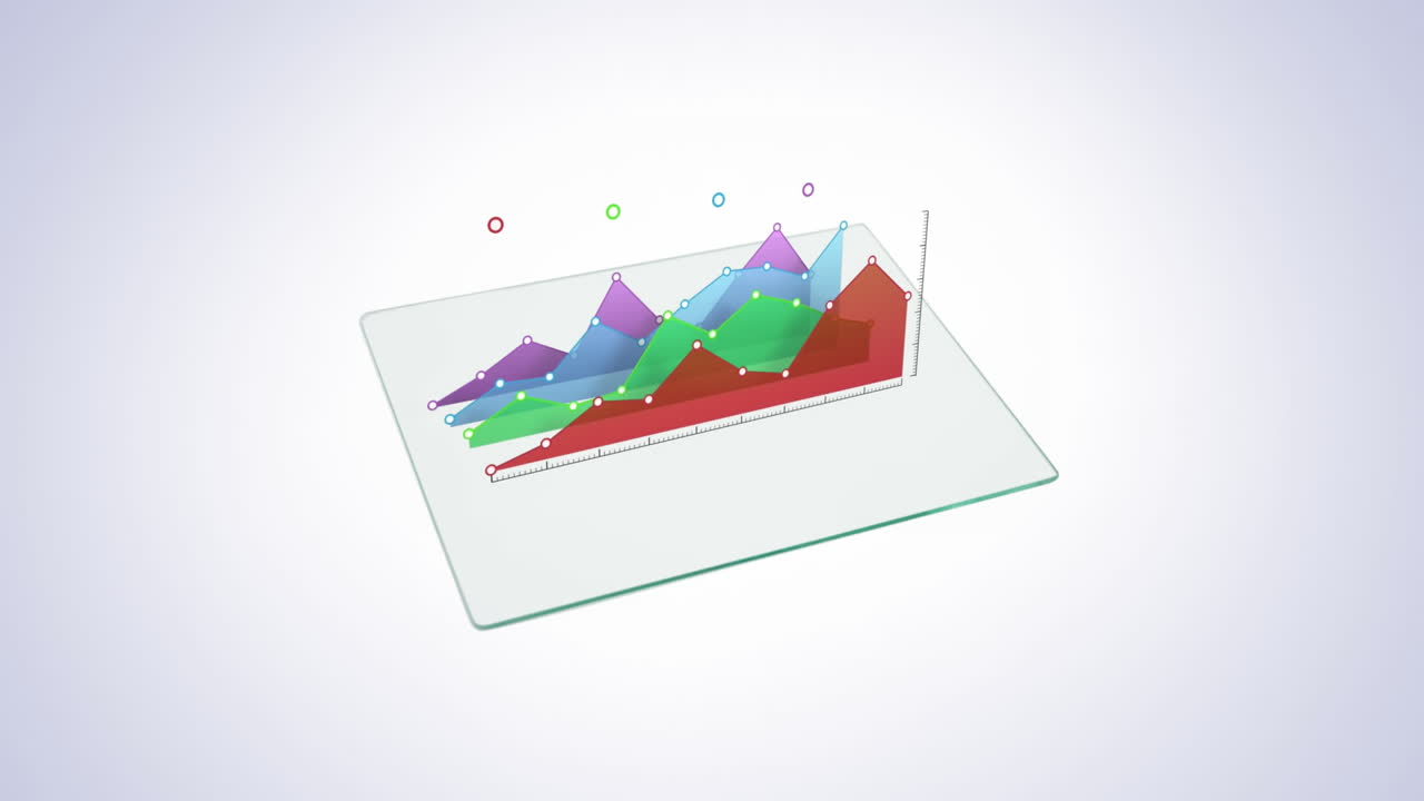 Colourful graph on pale grey background