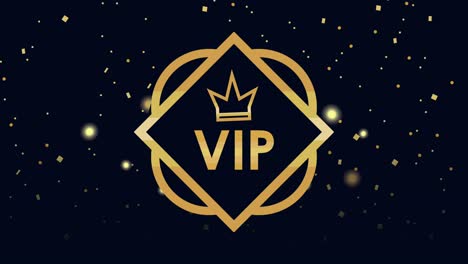 vip golden frame luxury animation
