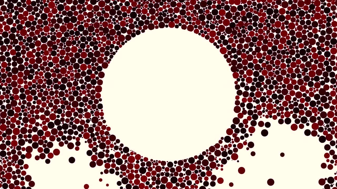 다채로운 은 공이 아래로 떨어지고 색 둥근 모양을 고 있습니다. 애니메이션. 색 배경에 떨어지는 다른 크기의 거품 또는 구