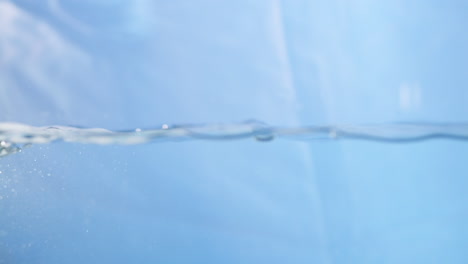 macro view of water droplets in motion