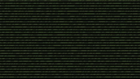 animated binary zero and one data on a black computer screen