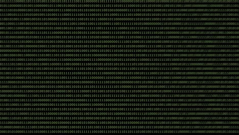 animated binary zero and one data on a black computer screen