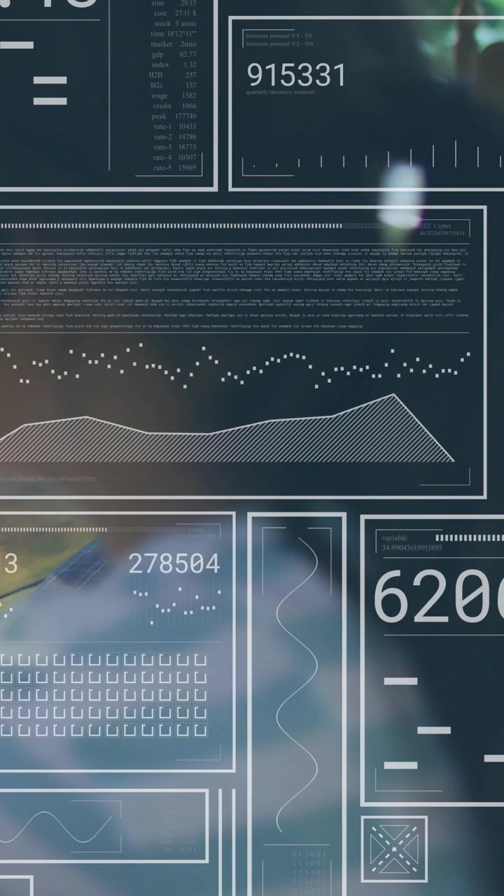 Vertical video: Clear UI over blurred kids updating charts and counts via live data feed for tech