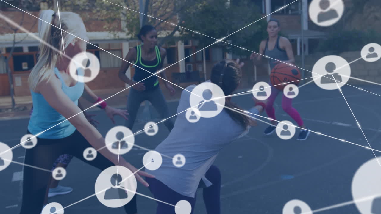 여자 농구 선수들에 대한 연결 네트워크의 활성화