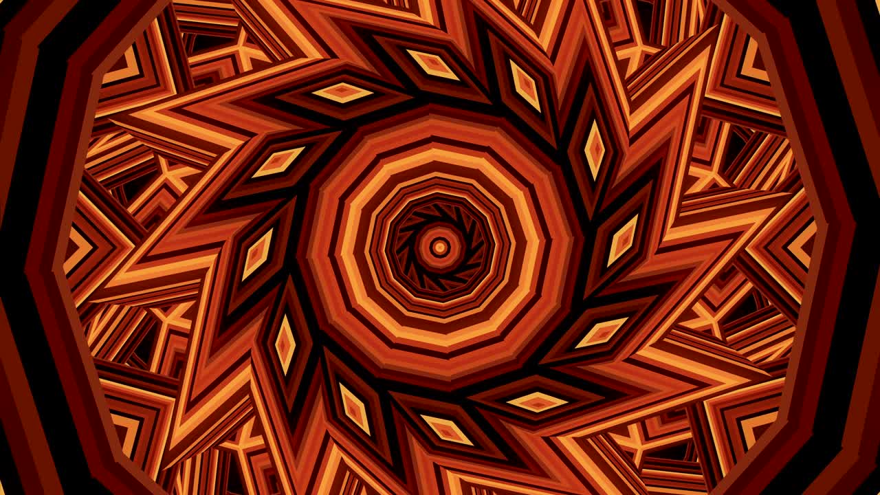 colorido caleidoscopio marrón cálido mandala sin costuras ornamento fractal para el yoga