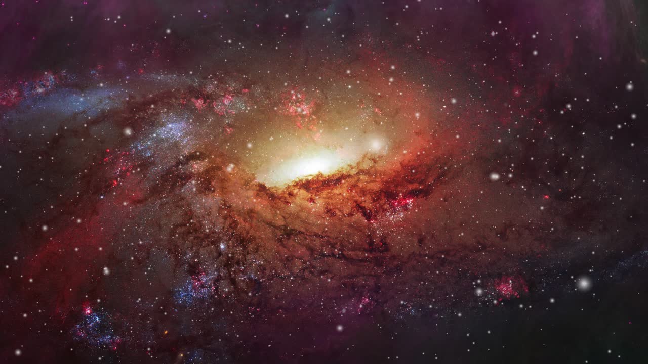 una galaxia en medio de una nube nebulosa en el universo