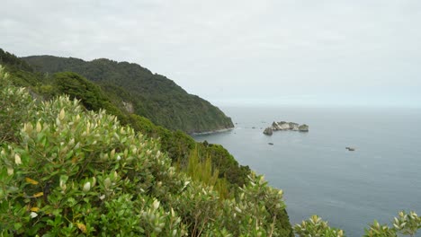 looking from kings point lookout near murphy beach on new zealand’s west coast