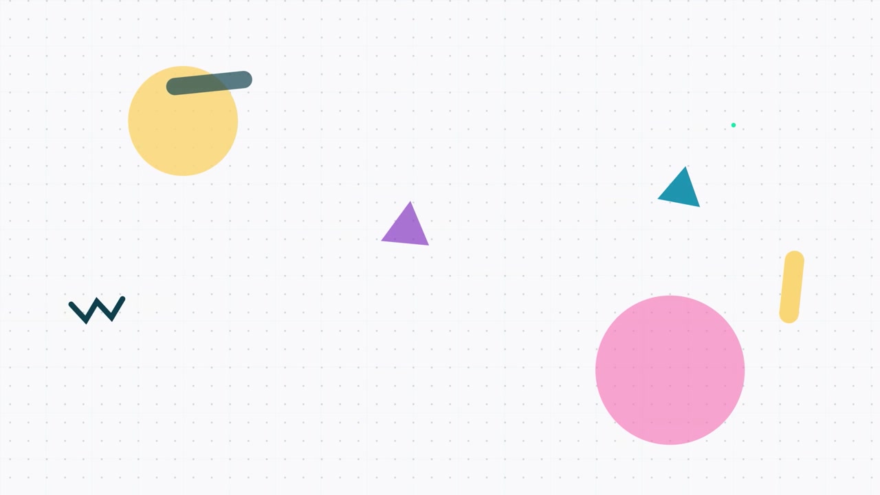 Grafica in Movimento Astratta con Forme Geometriche Fluttuanti