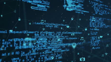 de iconos de conexión de red contra el procesamiento de datos