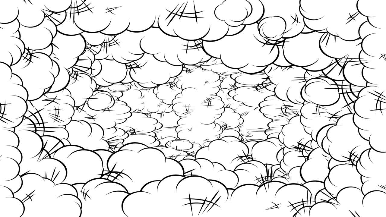 Abstract Colorful Background with green screen. Manga intro Motion poster.